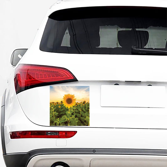 Sunflower Landscape Print Car Sticker