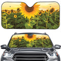 Sunflower Landscape Print Car Windshield Sun Shade