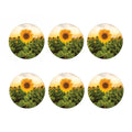 Sunflower Landscape Print Coaster Set