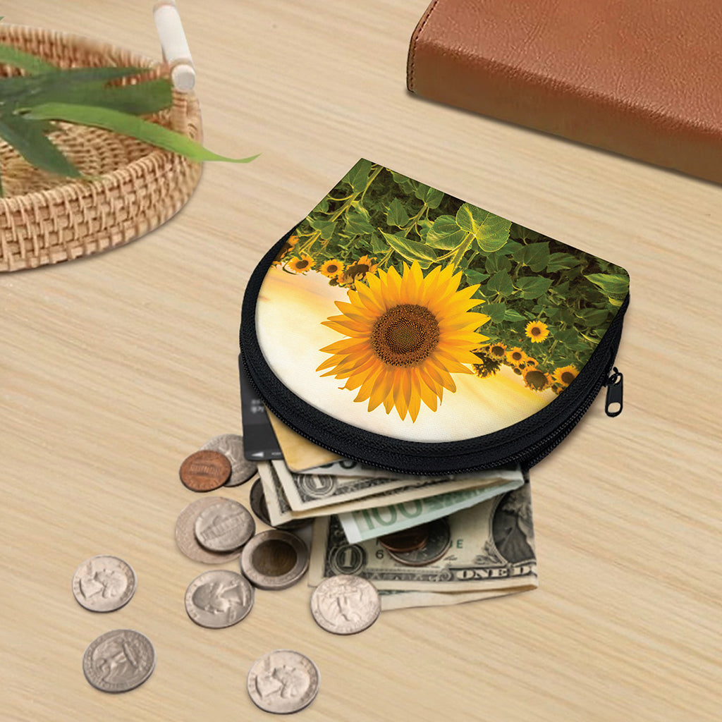 Sunflower Landscape Print Coin Purse