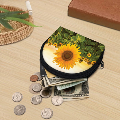 Sunflower Landscape Print Coin Purse