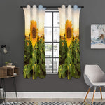 Sunflower Landscape Print Curtain