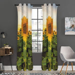 Sunflower Landscape Print Curtain