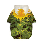 Sunflower Landscape Print Dog Zip Up Hoodie