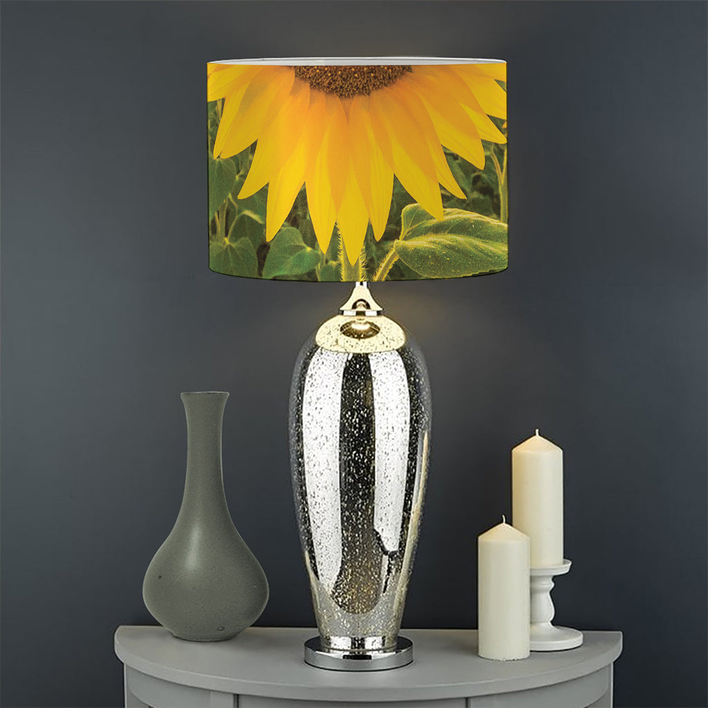 Sunflower Landscape Print Drum Lamp Shade