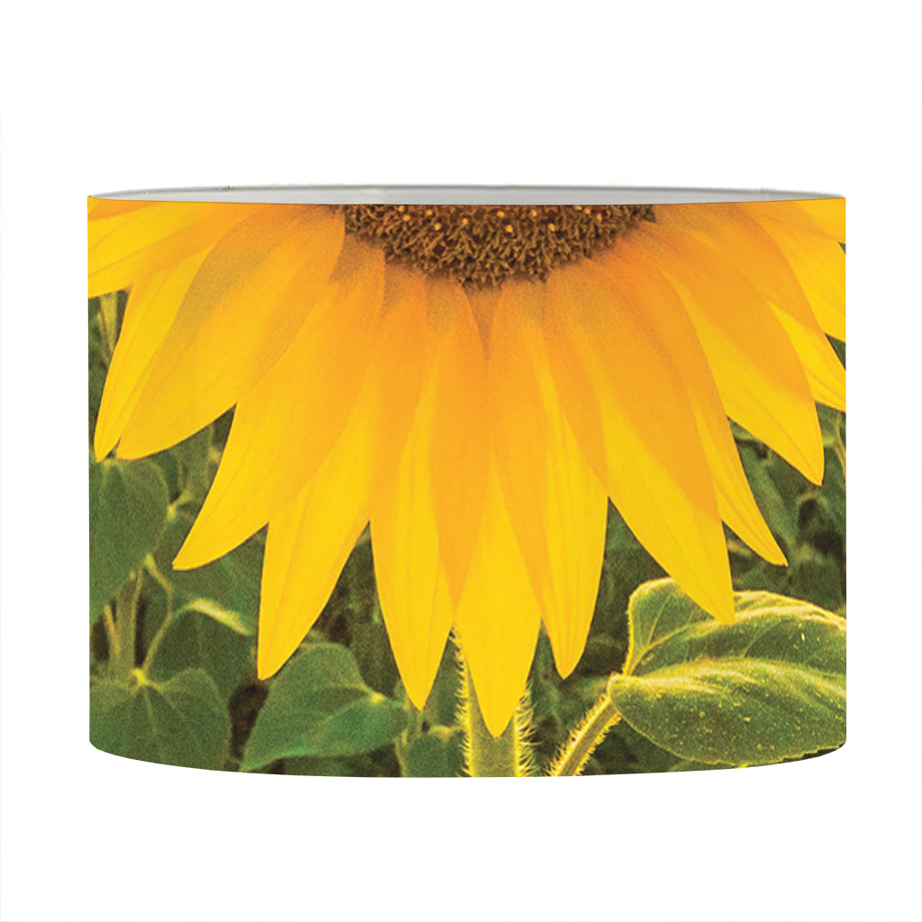 Sunflower Landscape Print Drum Lamp Shade