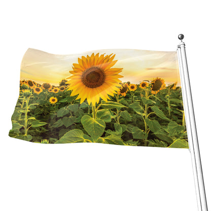Sunflower Landscape Print Flag
