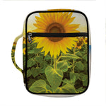 Sunflower Landscape Print Front Pocket Bible Bag