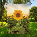 Sunflower Landscape Print Garden Flag