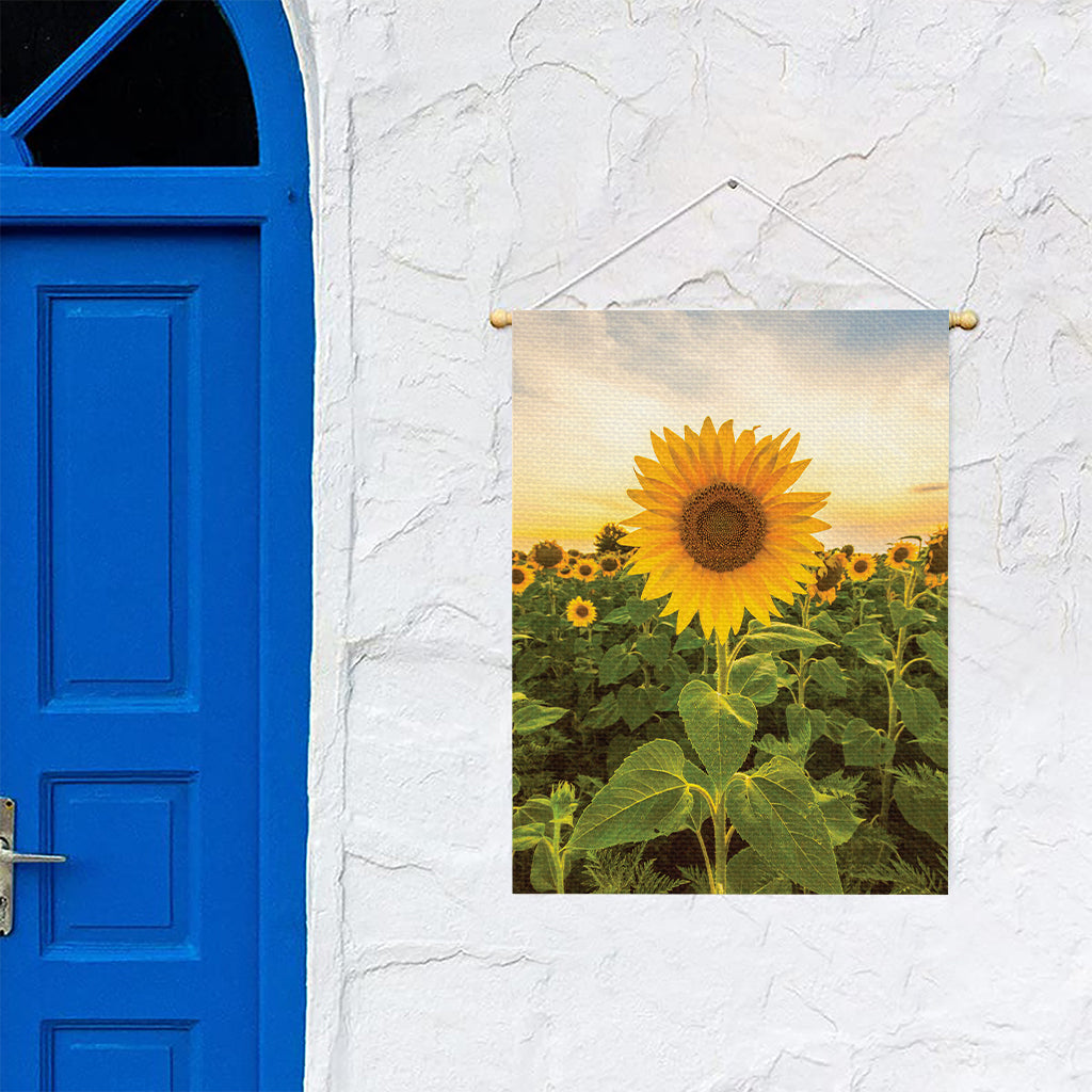 Sunflower Landscape Print Garden Flag