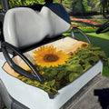 Sunflower Landscape Print Golf Cart Seat Cover