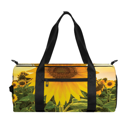 Sunflower Landscape Print Gym Bag