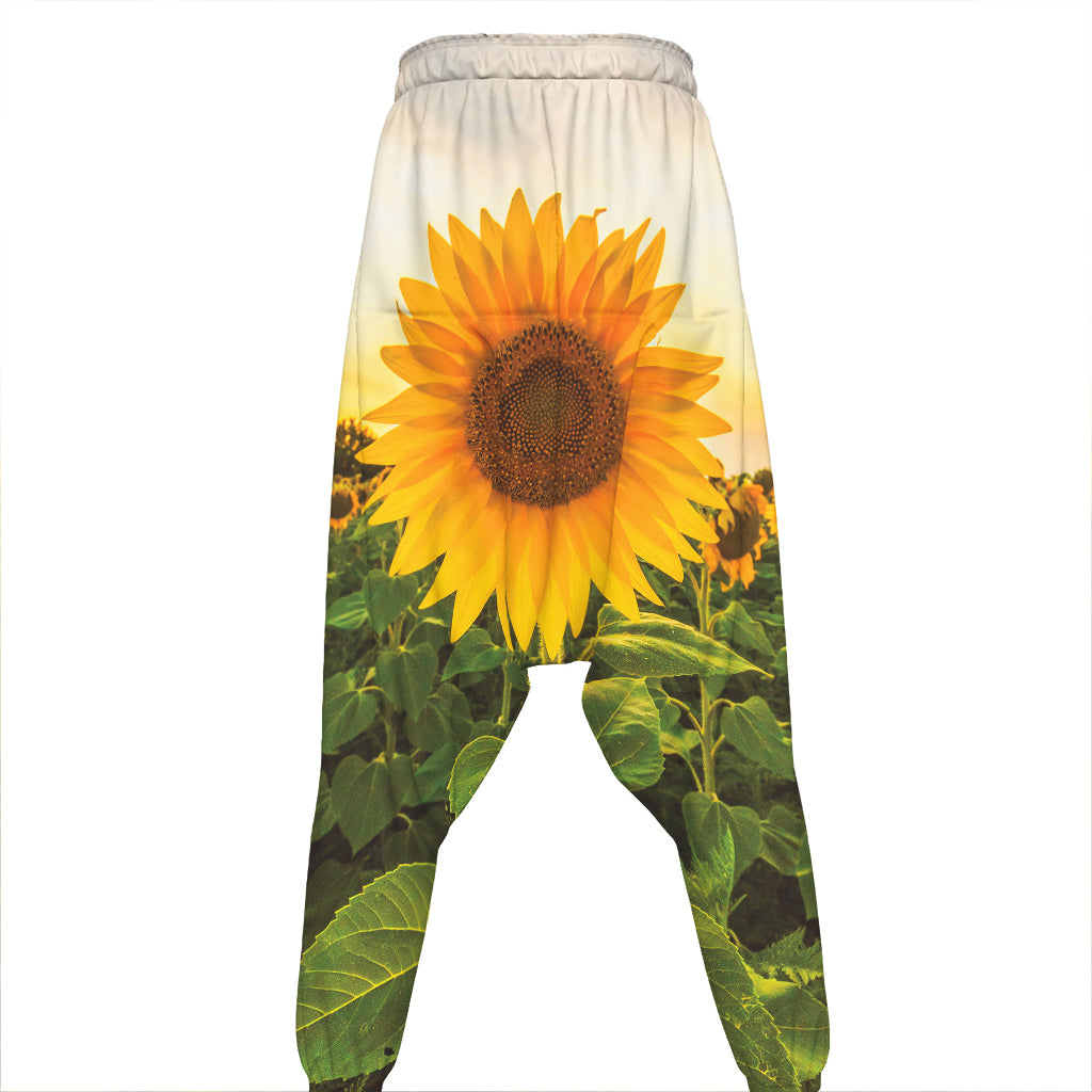 Sunflower Landscape Print Hammer Pants