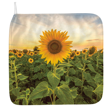 Sunflower Landscape Print Hand Towel