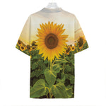 Sunflower Landscape Print Hawaiian Shirt