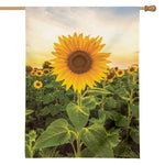 Sunflower Landscape Print House Flag