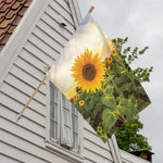 Sunflower Landscape Print House Flag