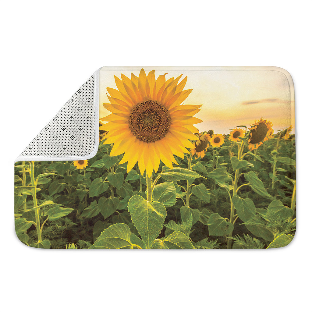 Sunflower Landscape Print Indoor Door Mat
