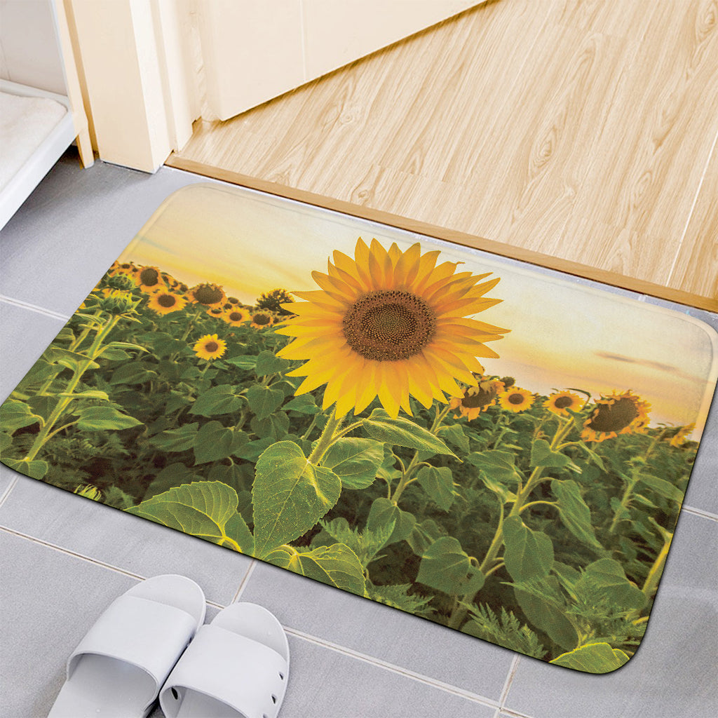 Sunflower Landscape Print Indoor Door Mat