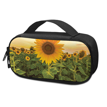 Sunflower Landscape Print Insulin Cooler Travel Case