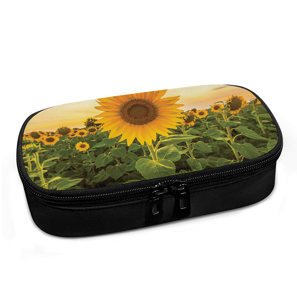 Sunflower Landscape Print Insulin Cooler Travel Case