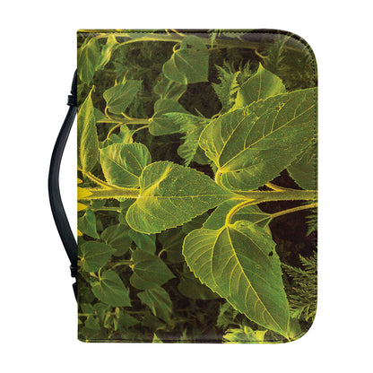 Sunflower Landscape Print Leather Bible Cover