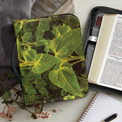 Sunflower Landscape Print Leather Bible Cover