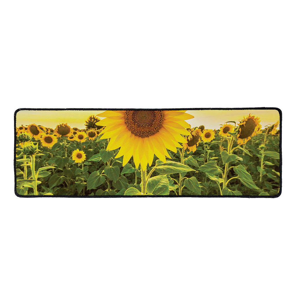 Sunflower Landscape Print Long Kitchen Mat