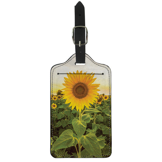 Sunflower Landscape Print Luggage Tag