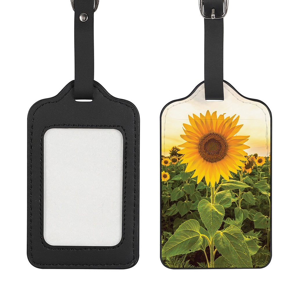 Sunflower Landscape Print Luggage Tag