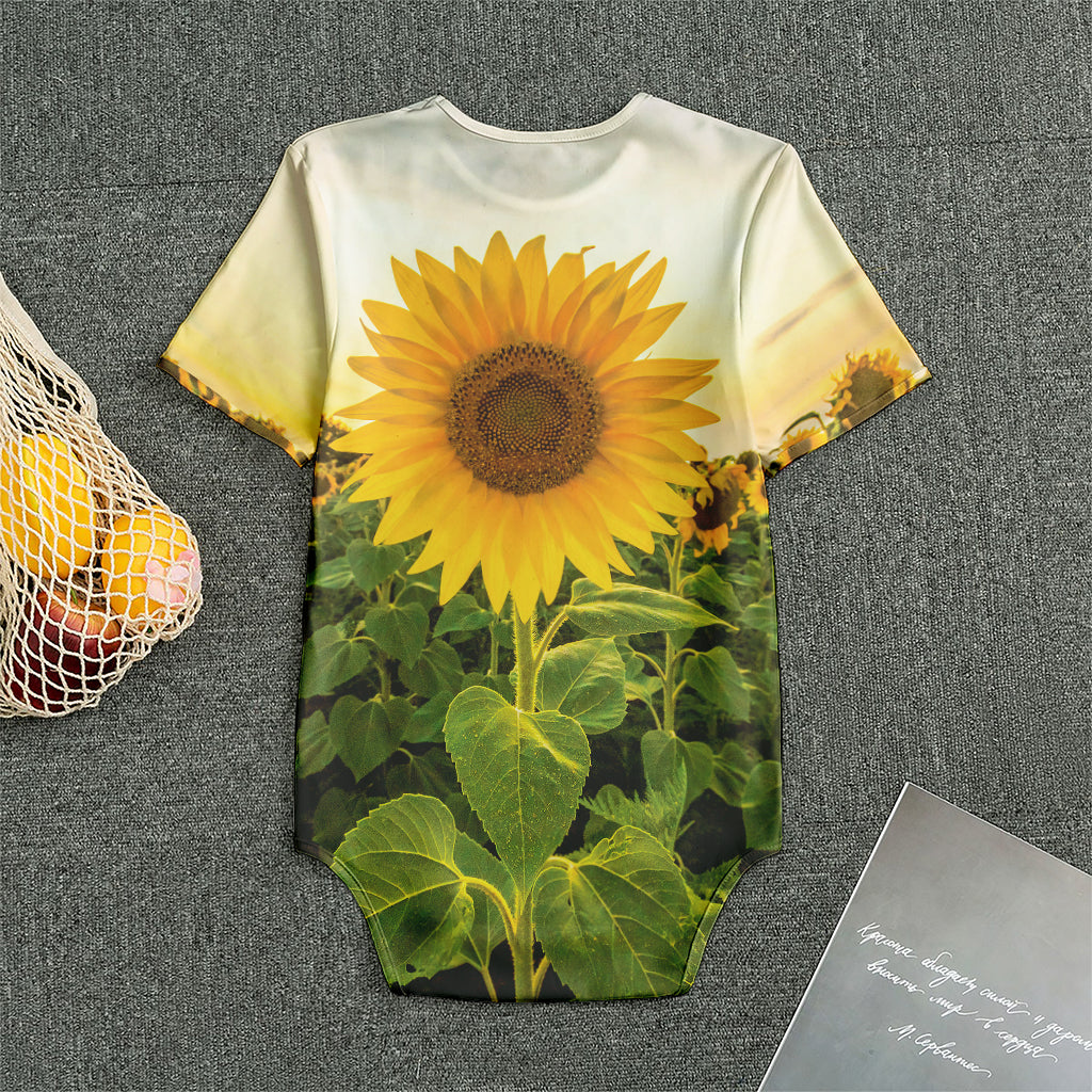 Sunflower Landscape Print Men's Bodysuit
