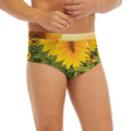 Sunflower Landscape Print Men's Briefs
