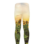 Sunflower Landscape Print Men's leggings