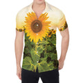 Sunflower Landscape Print Men's Shirt