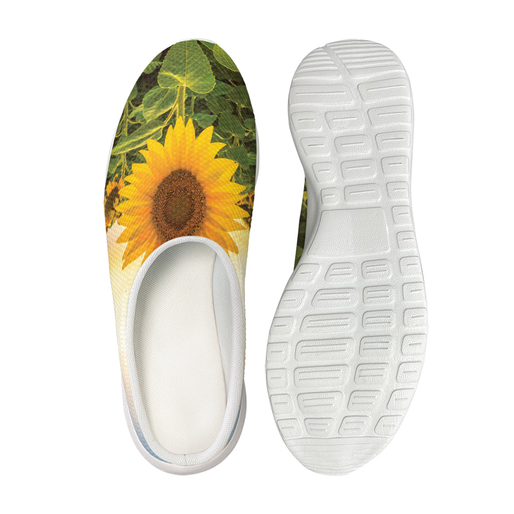 Sunflower Landscape Print Mesh Casual Shoes