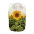 Sunflower Landscape Print Mesh Laundry Hamper