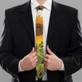 Sunflower Landscape Print Necktie