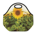 Sunflower Landscape Print Neoprene Lunch Bag