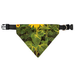 Sunflower Landscape Print Over The Collar Dog Bandana
