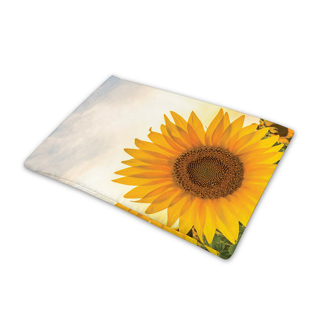 Sunflower Landscape Print Pet Cooling Mat Cover
