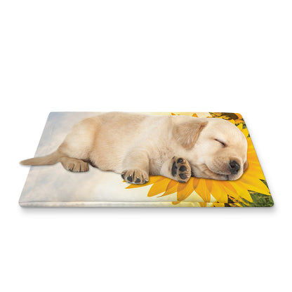 Sunflower Landscape Print Pet Cooling Mat Cover