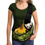 Sunflower Landscape Print Pet Sling Carrier
