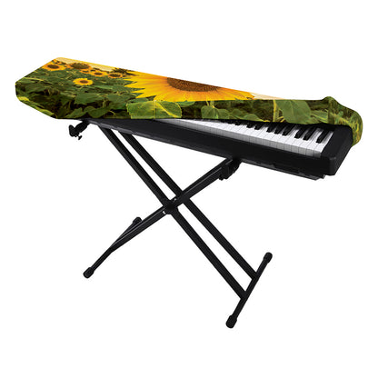 Sunflower Landscape Print Piano Keyboard Cover