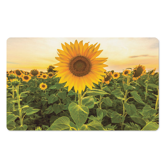 Sunflower Landscape Print Polyester Doormat