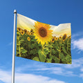 Sunflower Landscape Print Polyester Flag