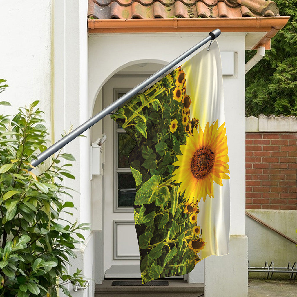Sunflower Landscape Print Polyester Flag