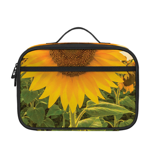 Sunflower Landscape Print Portable Lunch Bag