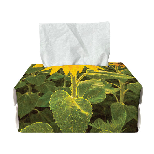 Sunflower Landscape Print Rectangle Tissue Box Cover