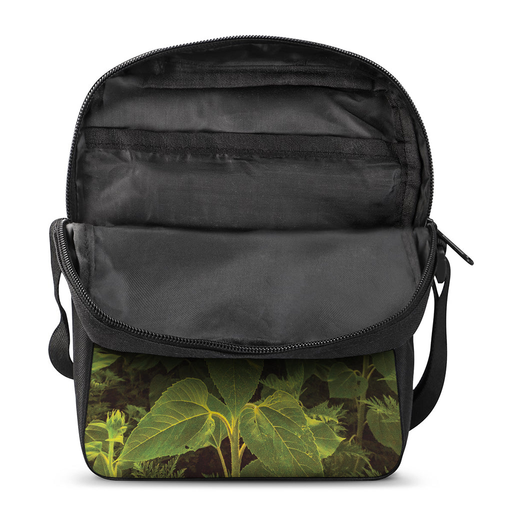 Sunflower Landscape Print Rectangular Crossbody Bag
