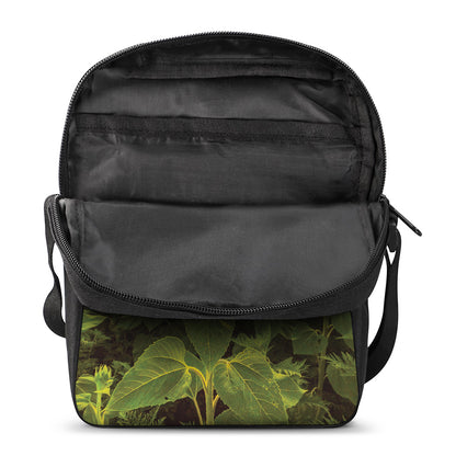 Sunflower Landscape Print Rectangular Crossbody Bag